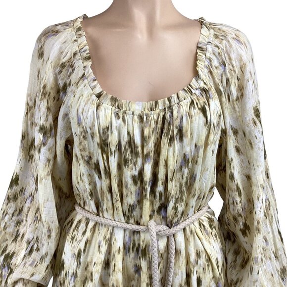 Sam Edelman Rainey Ruffle Mini Dress Size Medium Boho Puff Sleeve - Picture 7 of 9